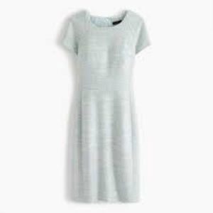 Short sleeve dress in multi-tweed